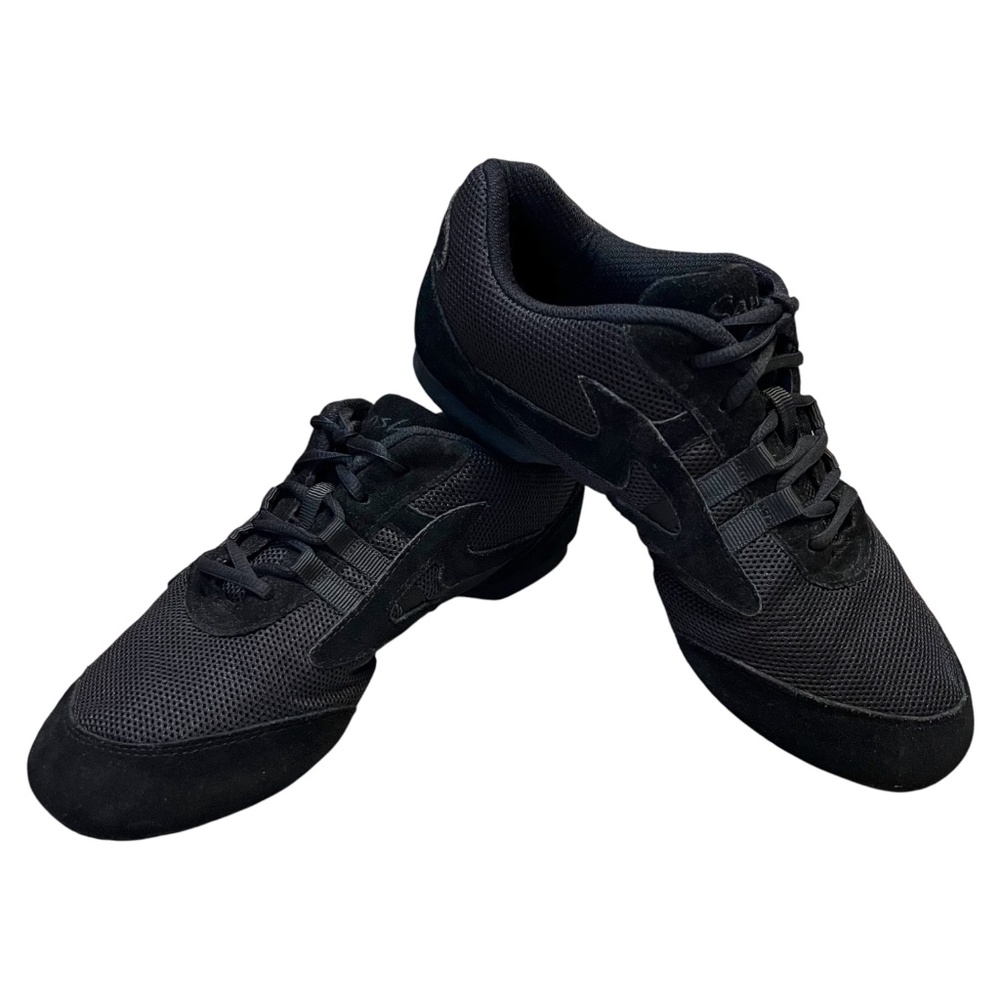 SANSHA Salsette Dance Shoe Black  Mesh/Suede. Split Sole 8.5 Stored Great Cond